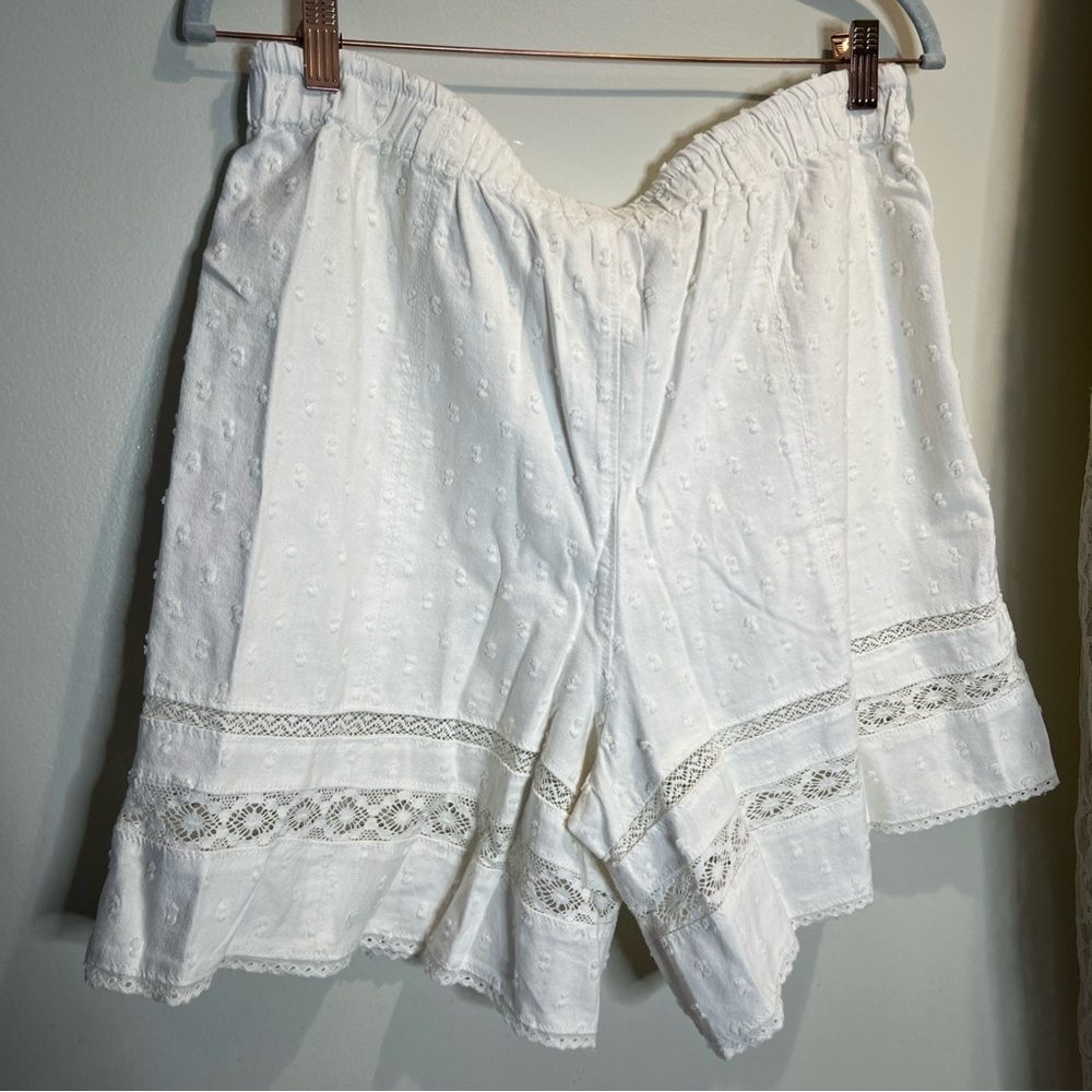 Free People So Sweet Board Eyelet Embroidered Lace High Rise Pull On Shorts M - Picture 7 of 8